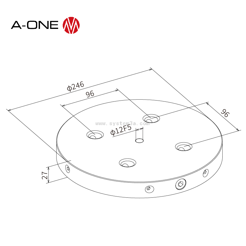Fast manual zero point plate 3A-110249