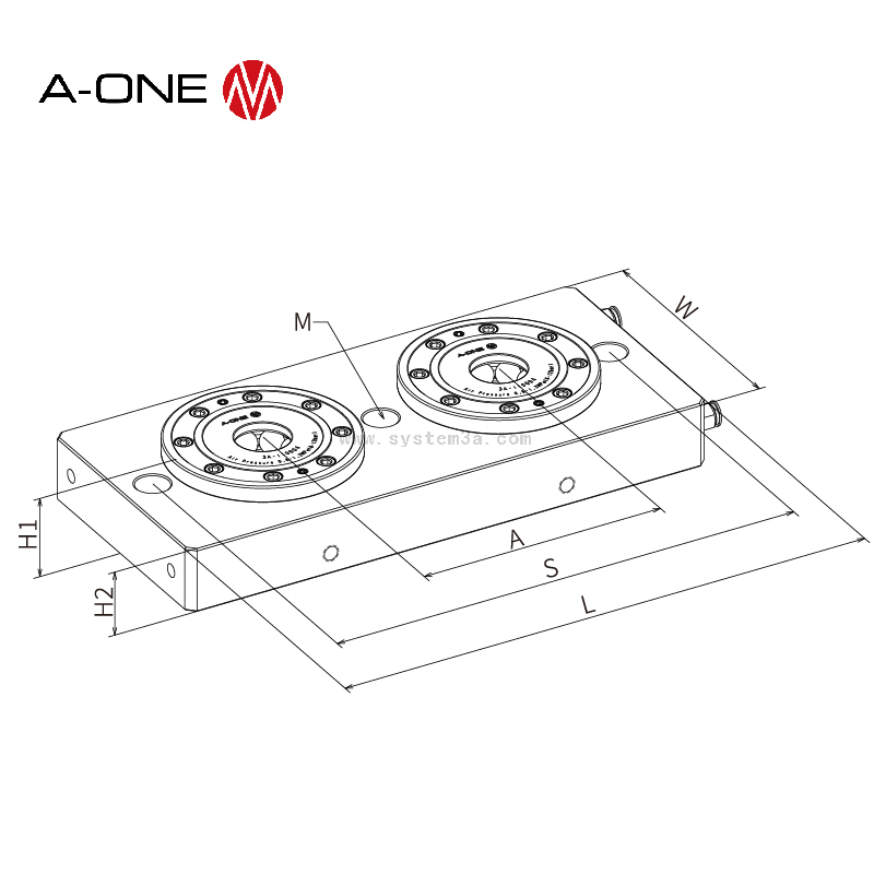 Centering base plate-double 3A-110123/3A-110006/3A-110008/3A-110032