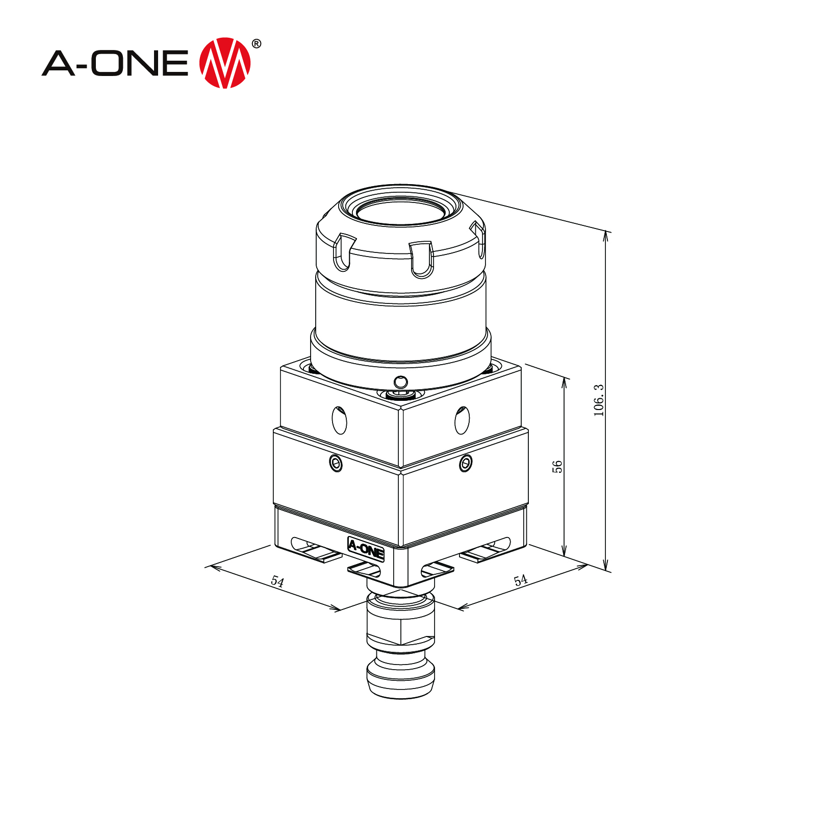 R-type Adjustable ER32 Collet Chuck 3A-300129 