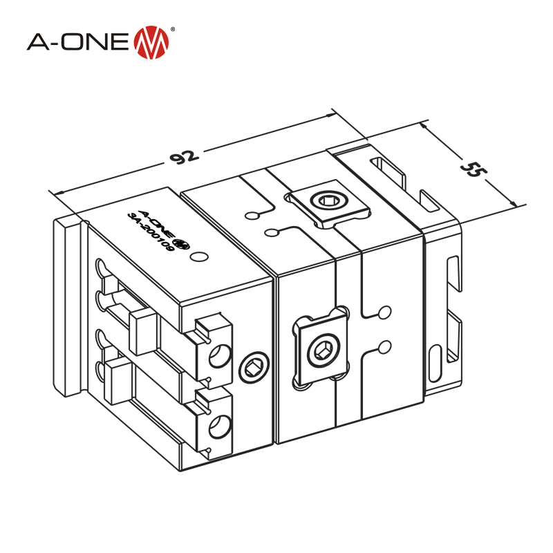 Rotatable pendulum vise 0 - 100 UnoSet 3A-200109